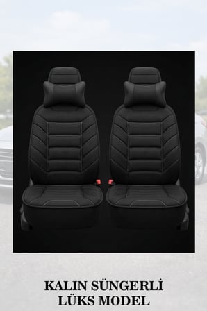 renault clio 1 1991 kılıf ve koltuk koruyucu lüks 2 li set siyah renk minder ve yastık