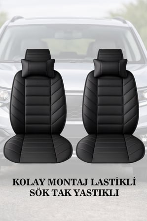 renault clio 1 1991 kılıf ve koltuk koruyucu lüks 2 li set siyah renk minder ve yastık