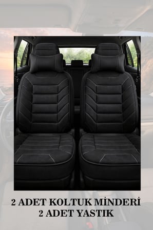 renault clio 1 1993 kılıf ve koltuk koruyucu minder ve yastık lüks 2 li set siyah renk