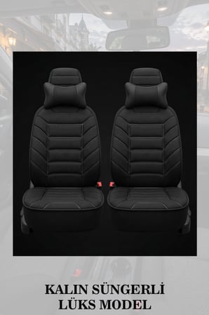 renault clio 1 1993 kılıf ve koltuk koruyucu minder ve yastık lüks 2 li set siyah renk