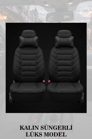 renault clio 5 2021 kılıf ve koltuk koruyucu lüks siyah renk minder ve yastık 2 li set
