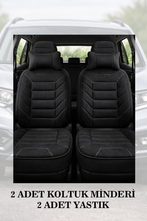 renault duster 2026 kılıf ve koltuk koruyucu siyah renk minder ve yastık 2 li set lüks