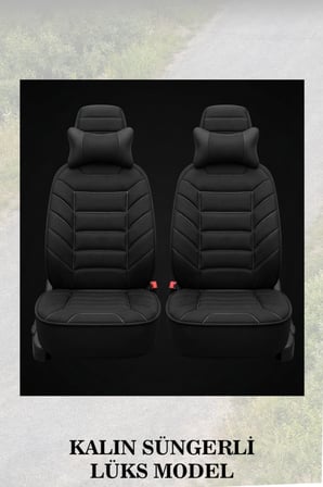 renault duster 2026 kılıf ve koltuk koruyucu siyah renk minder ve yastık 2 li set lüks