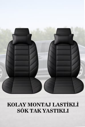 renault duster 2026 kılıf ve koltuk koruyucu siyah renk minder ve yastık 2 li set lüks