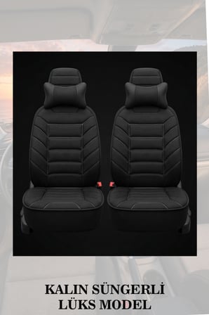 renault megane 4 2017 kılıf ve koltuk koruyucu lüks minder ve yastık 2 li set siyah renk