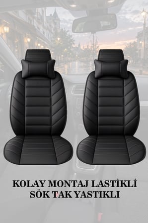 renault megane 4 2017 kılıf ve koltuk koruyucu lüks minder ve yastık 2 li set siyah renk