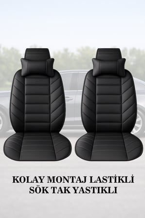 renault megane 4 2018 kılıf ve koltuk koruyucu 2 li set siyah renk minder ve yastık lüks