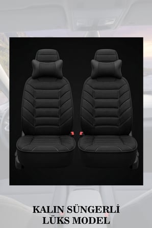 renault symbol 2018 kılıf ve koltuk koruyucu 2 li set siyah renk minder ve yastık lüks