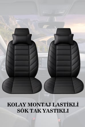 ibiza 2005 kılıf ve koltuk koruyucu 2 li set lüks siyah renk minder ve yastık
