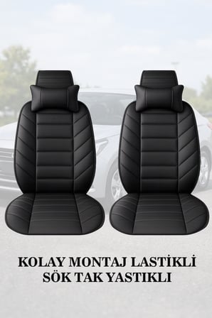 leon 2004 kılıf ve koltuk koruyucu minder ve yastık 2 li set lüks siyah renk