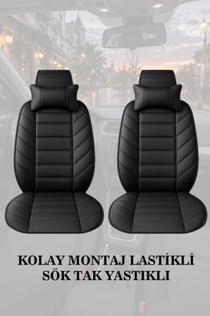 skoda superb 2002 kılıf ve koltuk koruyucu 2 li set minder ve yastık siyah renk lüks