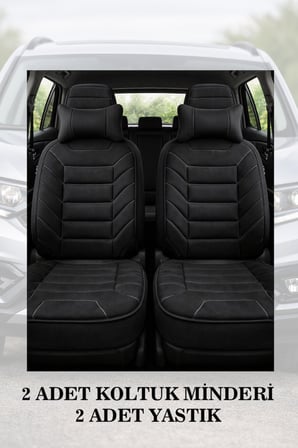 skoda superb 2003 kılıf ve koltuk koruyucu minder ve yastık siyah renk 2 li set lüks