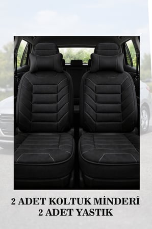 suzuki vitara 1995 kılıf ve koltuk koruyucu minder ve yastık 2 li set siyah renk lüks