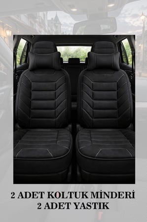 suzuki vitara 1997 kılıf ve koltuk koruyucu 2 li set minder ve yastık lüks siyah renk