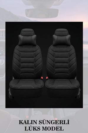 corolla 2002 kılıf ve koltuk koruyucu minder ve yastık 2 li set siyah renk lüks