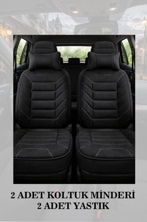 corolla 2013 kılıf ve koltuk koruyucu lüks 2 li set minder ve yastık siyah renk