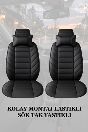 corolla 2015 kılıf ve koltuk koruyucu lüks minder ve yastık 2 li set siyah renk