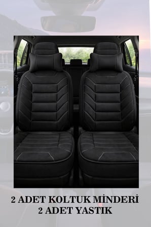 corolla 2019 kılıf ve koltuk koruyucu 2 li set minder ve yastık siyah renk lüks