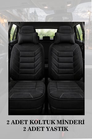 yaris 2004 kılıf ve koltuk koruyucu 2 li set minder ve yastık lüks siyah renk
