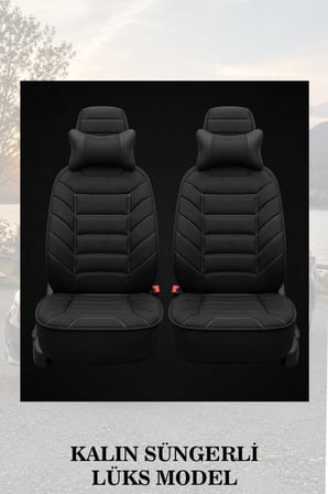 yaris 2004 kılıf ve koltuk koruyucu 2 li set minder ve yastık lüks siyah renk