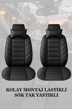 yaris 2006 kılıf ve koltuk koruyucu minder ve yastık lüks siyah renk 2 li set