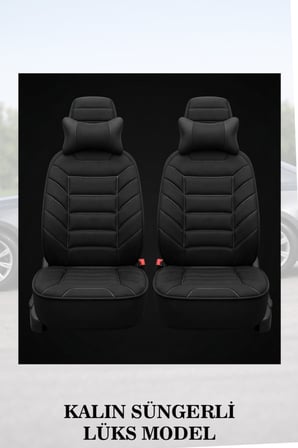 volkswagen bora 2001 kılıf ve koltuk koruyucu minder ve yastık lüks siyah renk 2 li set