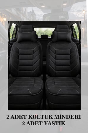 volkswagen bora 2005 kılıf ve koltuk koruyucu 2 li set minder ve yastık siyah renk lüks