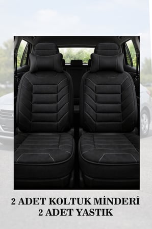 volkswagen golf 5 2006 kılıf ve koltuk koruyucu 2 li set minder ve yastık siyah renk lüks