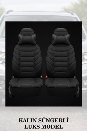 volkswagen golf 5 2006 kılıf ve koltuk koruyucu 2 li set minder ve yastık siyah renk lüks