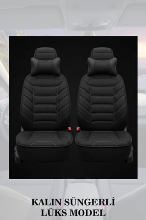 volkswagen polo 2023 kılıf ve koltuk koruyucu 2 li set lüks minder ve yastık siyah renk