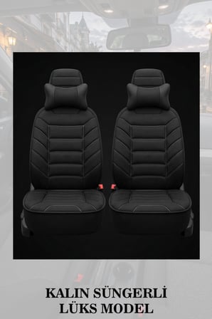 volkswagen polo 2024 kılıf ve koltuk koruyucu siyah renk lüks minder ve yastık 2 li set