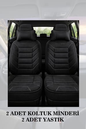 volkswagen tayron 2026 kılıf ve koltuk koruyucu minder ve yastık lüks 2 li set siyah renk