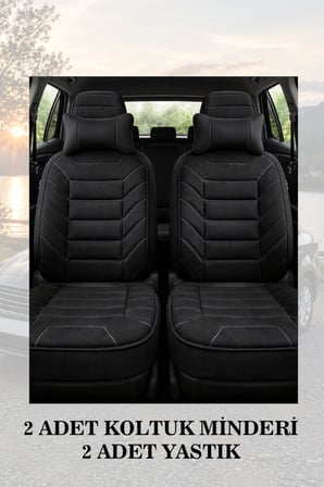 volkswagen troc 2024 kılıf ve koltuk koruyucu lüks minder ve yastık siyah renk 2 li set