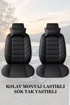 volkswagen troc 2026 kılıf ve koltuk koruyucu lüks 2 li set minder ve yastık siyah renk