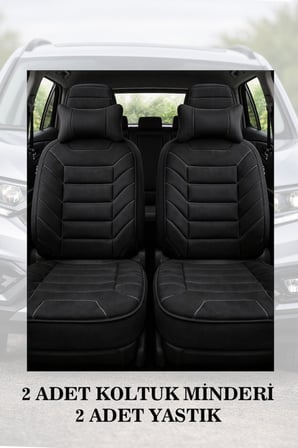 volvo s60 2002 kılıf ve koltuk koruyucu minder ve yastık 2 li set lüks siyah renk
