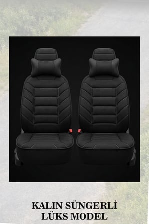 volvo s60 2002 kılıf ve koltuk koruyucu minder ve yastık 2 li set lüks siyah renk