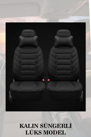 volvo s60 2025 kılıf ve koltuk koruyucu lüks siyah renk 2 li set minder ve yastık
