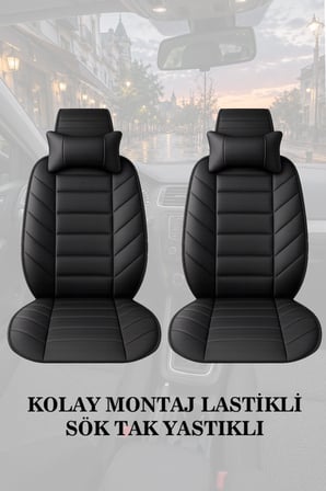 volvo s60 2025 kılıf ve koltuk koruyucu lüks siyah renk 2 li set minder ve yastık
