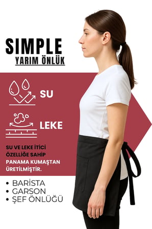 Barista Half Apron Yarım önlük Cafe Önlüğü Garson Önlüğü Barista Önlüğü