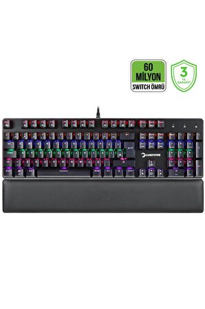 Gamepower Ogre Rainbow 60M GamePower Red Switch Türkçe Q USB Mekanik Gaming Klavye - 3 Yıl Garantili