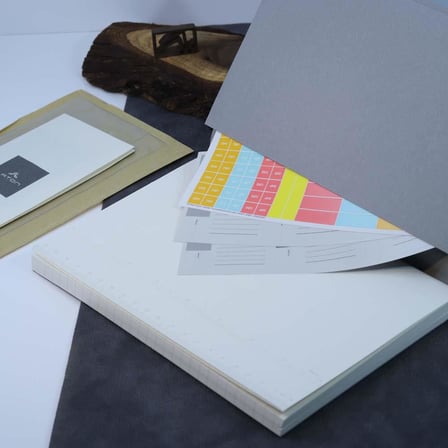 Laton Tıla A5 Keten Kumaş Sert Kapaklı  Defter Black & Blue