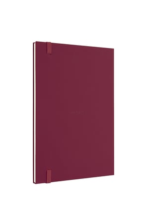 Laton Kokea A5 Keten Kumaş Sert Kapaklı Defter Maroon