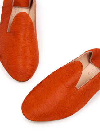 Osay Deri Turuncu Kadın Loafer LA TANGERINE