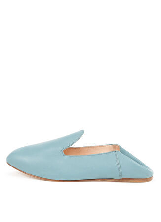 Osay Deri Mavi Kadın Loafer LA BLUE