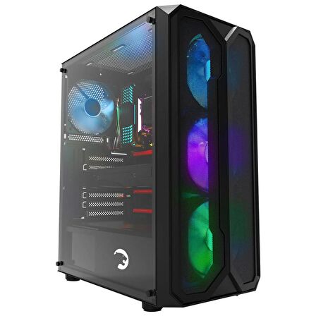 GamePower Aura 4*120mm Siyah Fan A-RGB Şerit Led Gaming ATX Kasa 