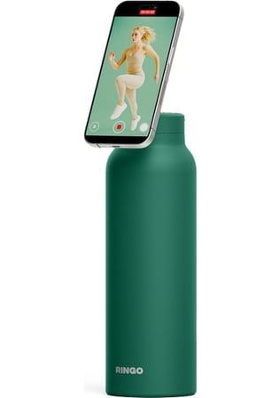 Ringo Pro Pipetli, Telefon Tutuculu Termal Çelik Termos 710 ml Yeşil