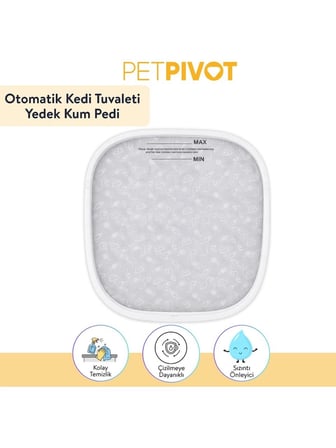 Petpivot Koku Önleyici Otomatik Kedi Tuvaleti Kum Pedi 2 Adet