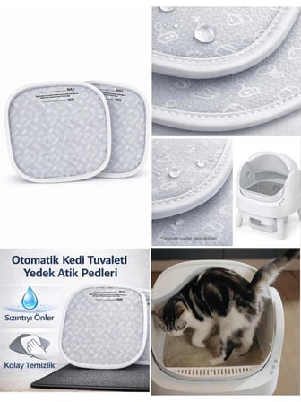 Petpivot Koku Önleyici Otomatik Kedi Tuvaleti Kum Pedi 2 Adet