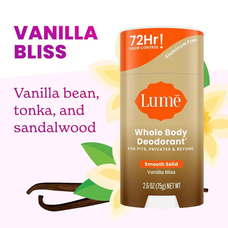 Lume Smooth Solid Vanilla Bliss Whole Body Deodorant 75GR