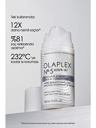 Olaplex No.5 Leave-In Moisturize & Mend Cond.  Güçlendirici Durulanmayan Saç Kremi - 100 ml